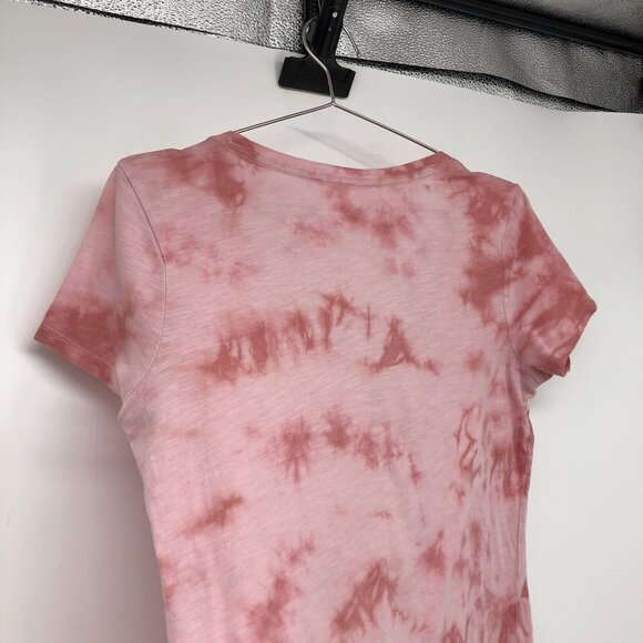 Victoria’s Secret Pink red and pink  tie dye vneck t-shirt - Picture 8 of 12